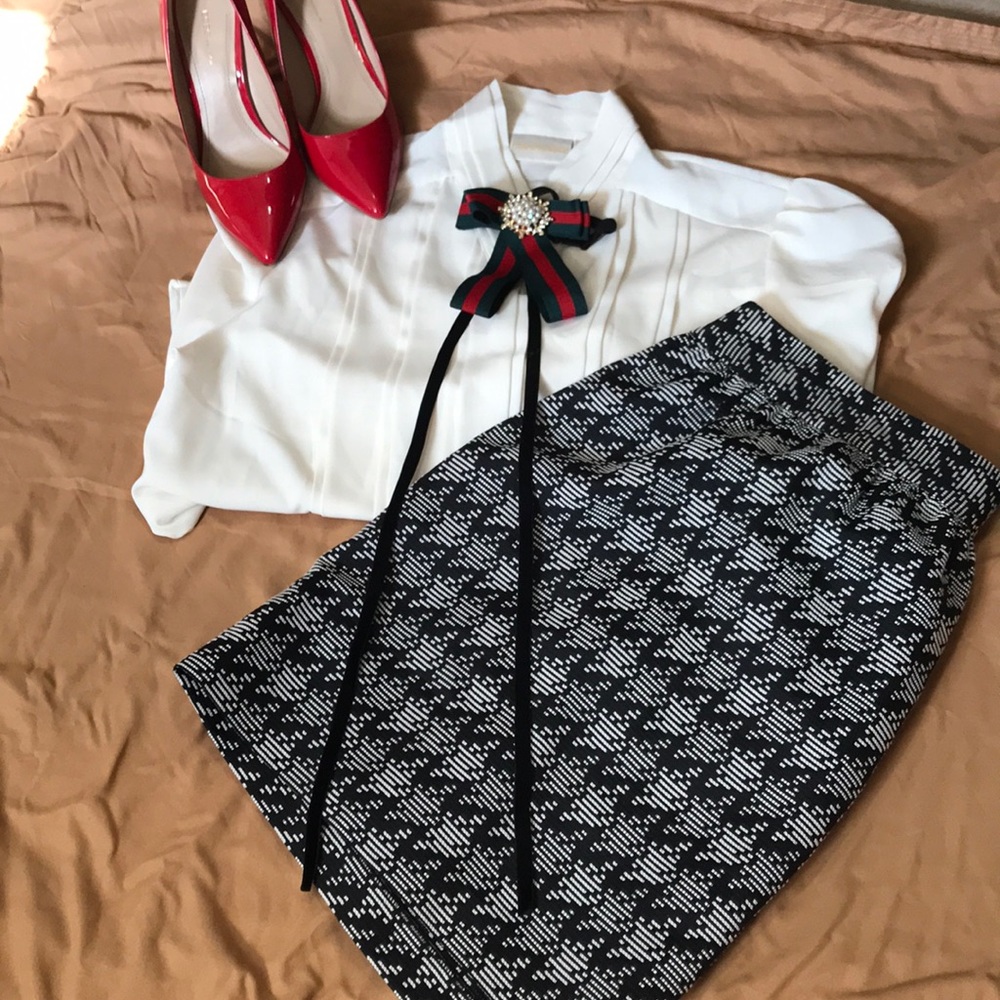 Black and white skirt